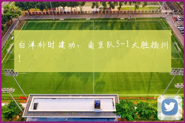 白洋补时建功,南京队5-1大胜扬州!